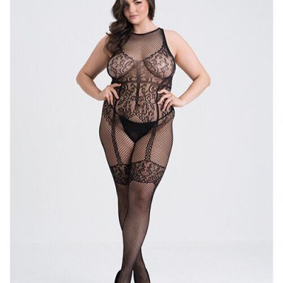 Fifty Shades Of Grey Captivate Lacy Body Stocking Black O/s Curve